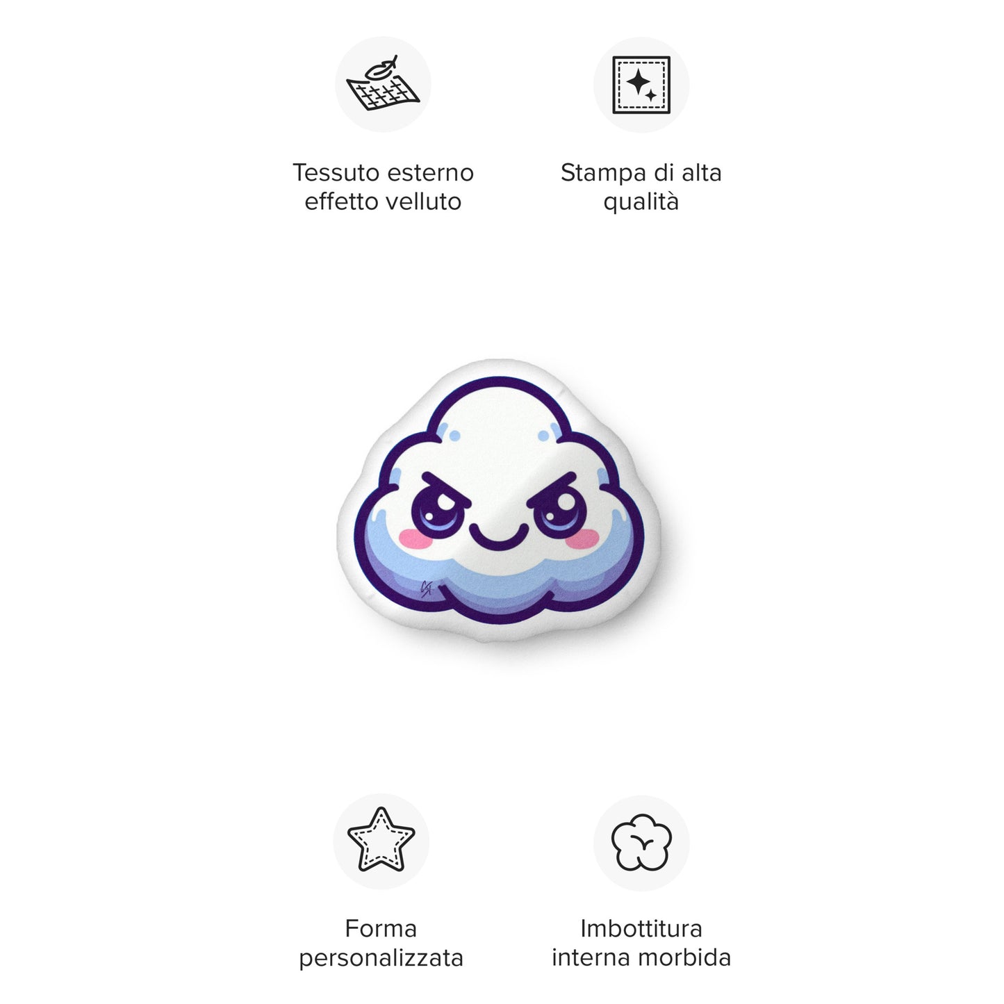 Concrete Kulture Company "Meanie" Custom-shaped pillow