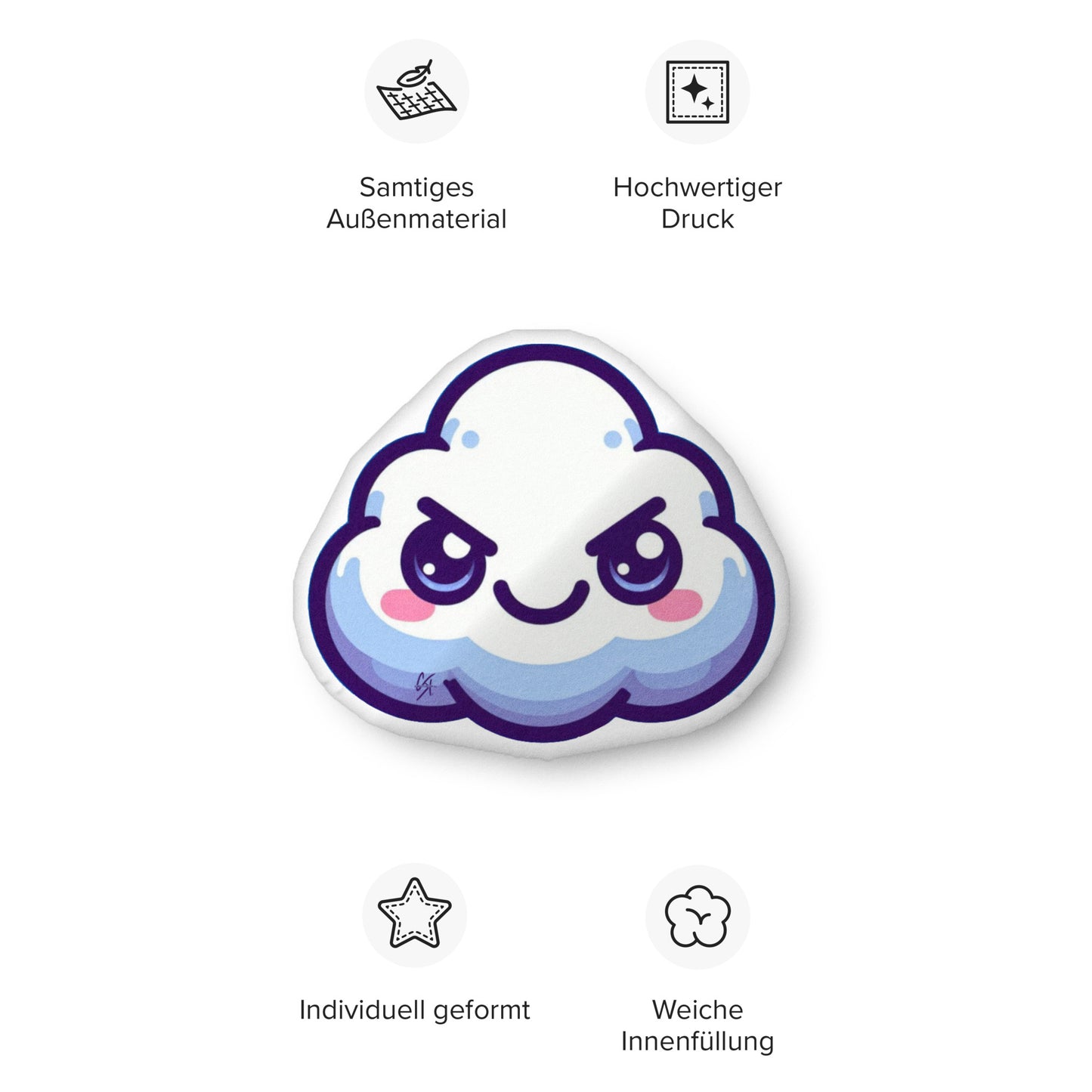 Concrete Kulture Company "Meanie" Custom-shaped pillow