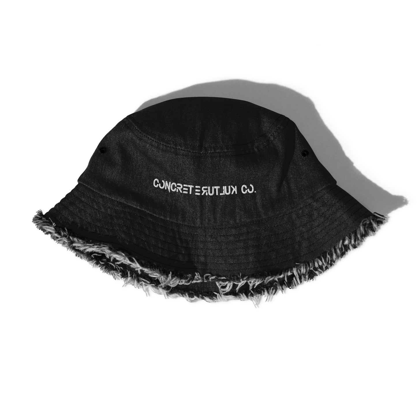 ConcreteKulture Distressed denim bucket hat