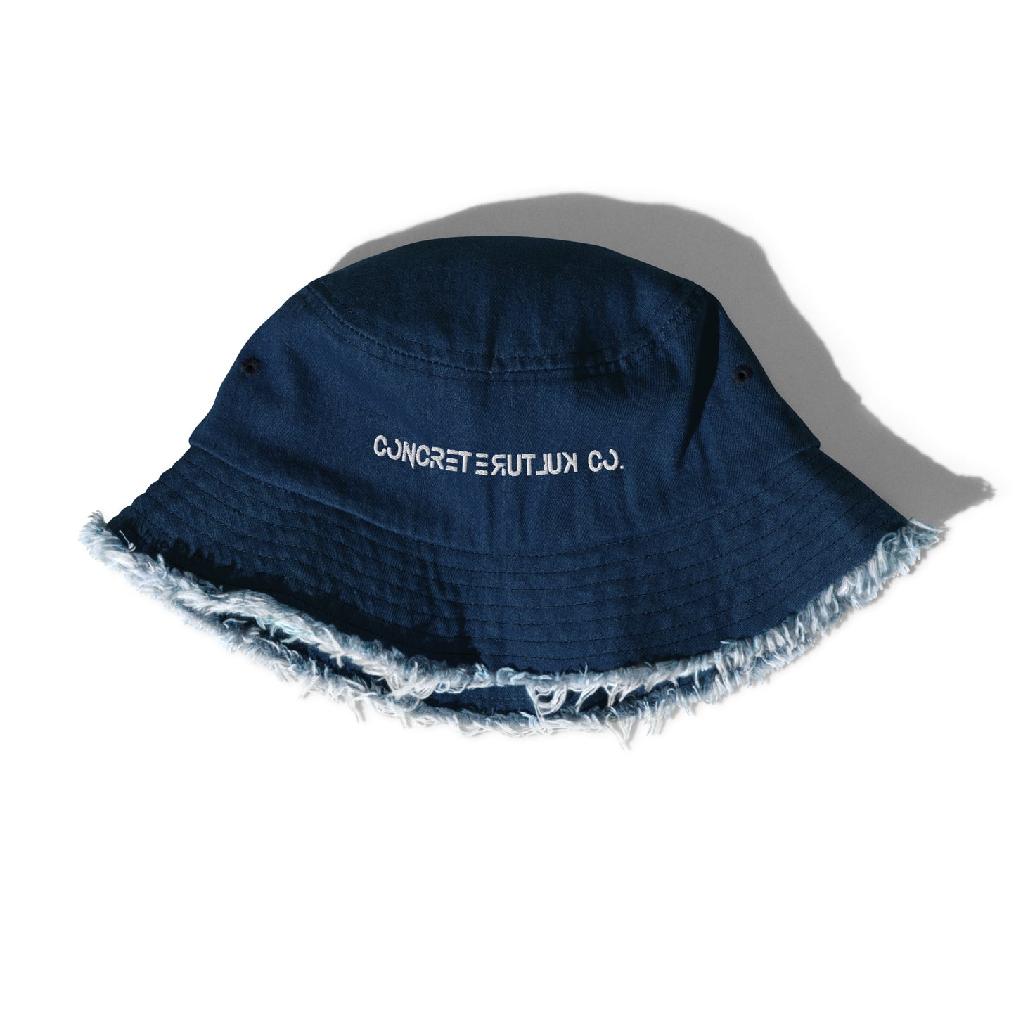 ConcreteKulture Distressed denim bucket hat