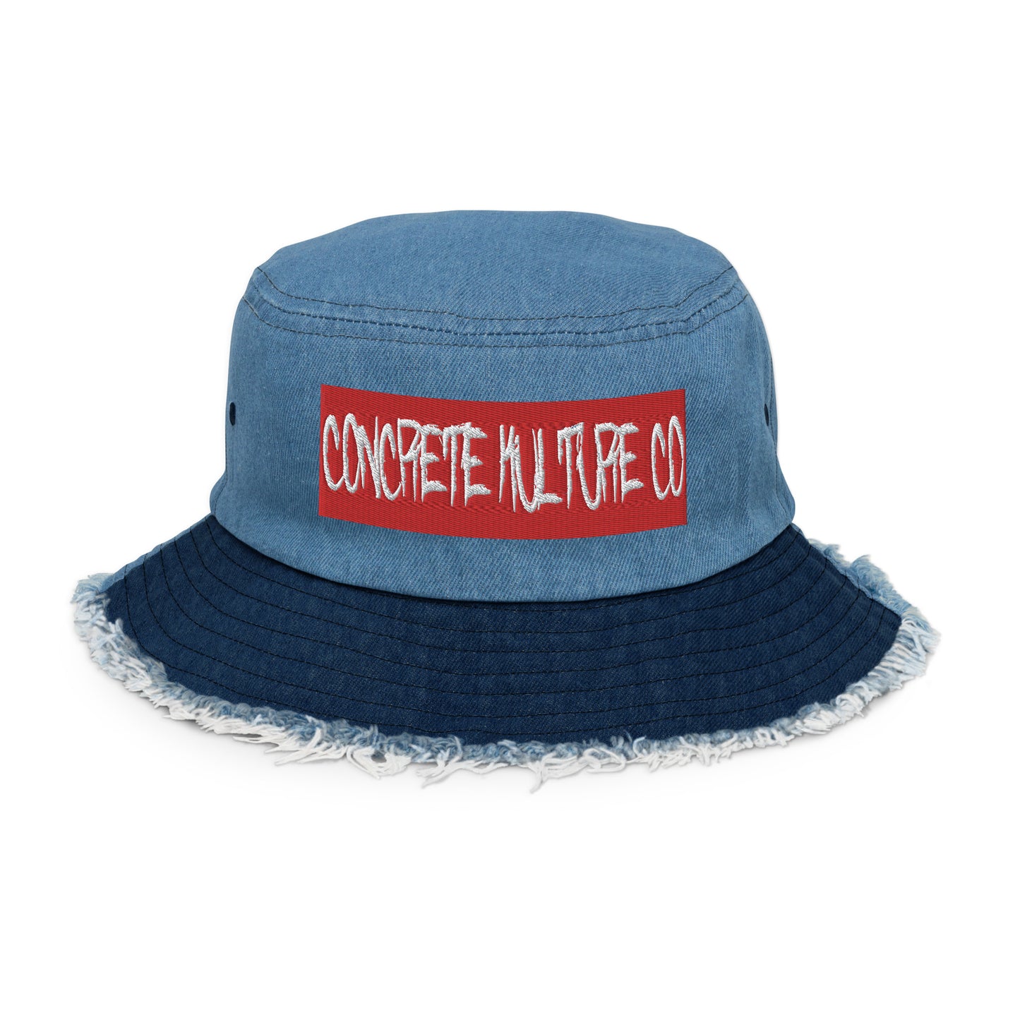Concrete Kulture Co - redtag Distressed denim bucket hat