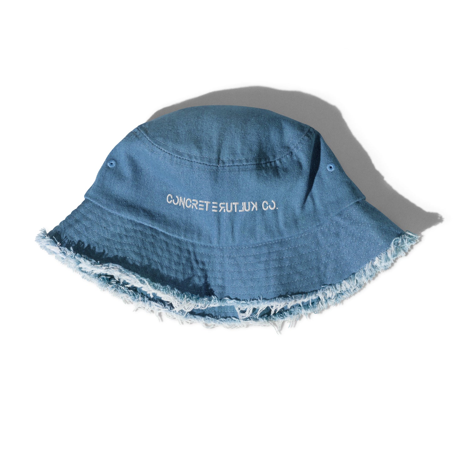 ConcreteKulture Distressed denim bucket hat