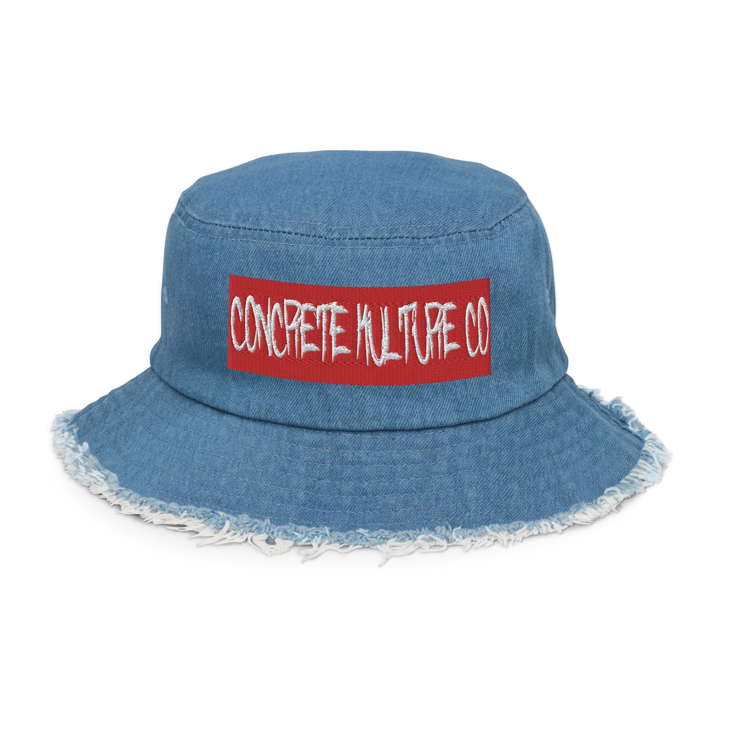 Concrete Kulture Co - redtag Distressed denim bucket hat
