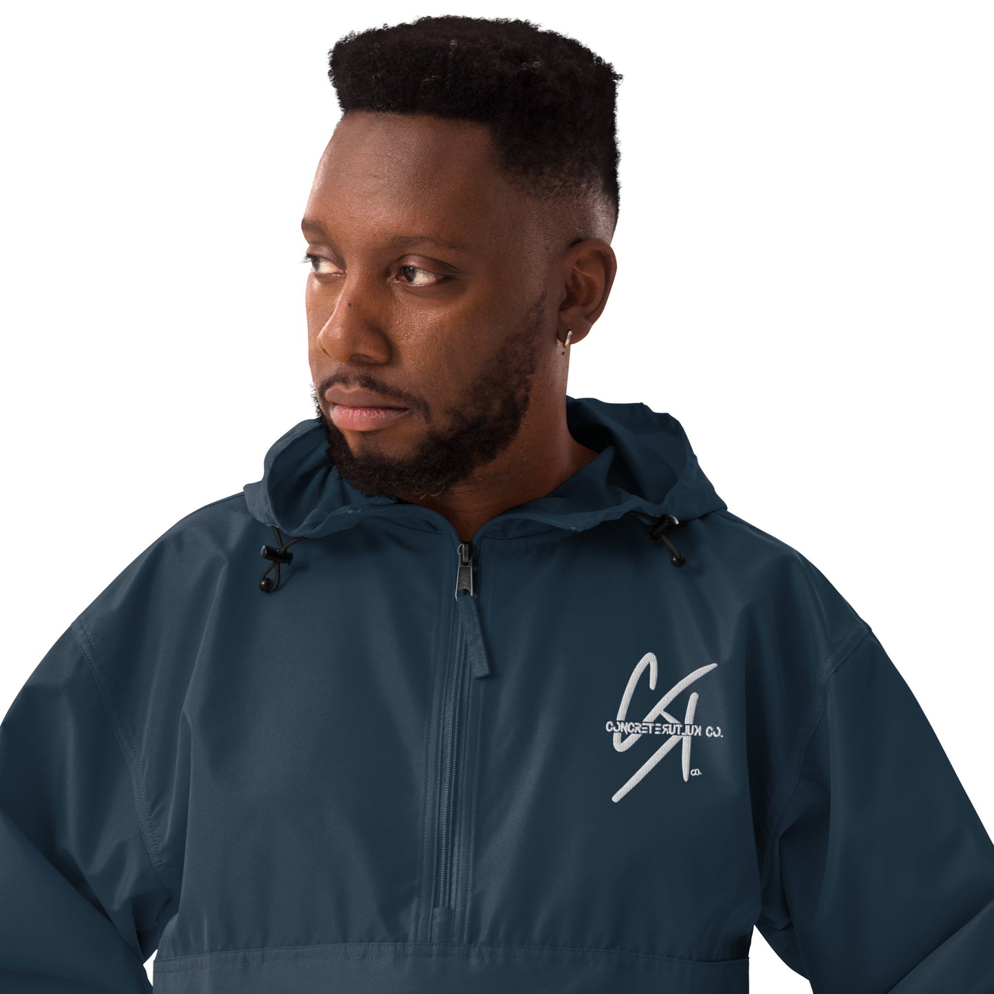 Concrete Kulture Co. "Concrete Champ" Embroidered Champion Packable Jacket