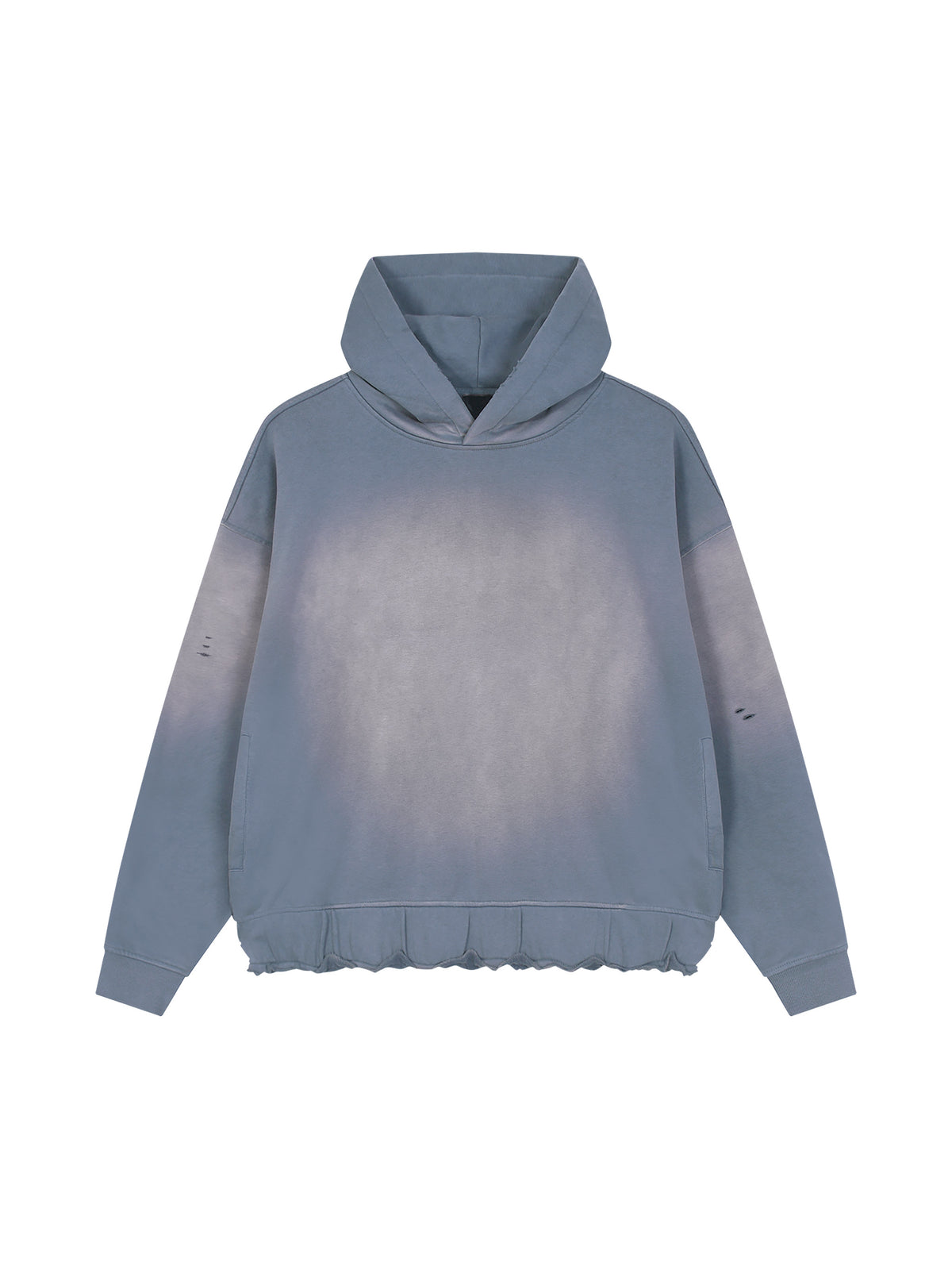 Unisex Sunfade Ripped Boxy Hoodie