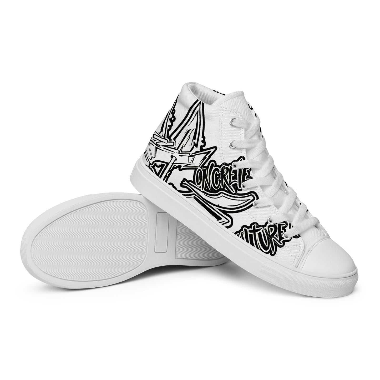 Men’s "Graffiti CK Co  high top canvas shoes