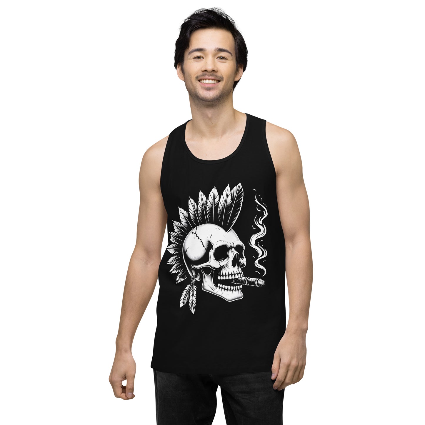 CK co "Smoking Skull" Men’s premium tank top