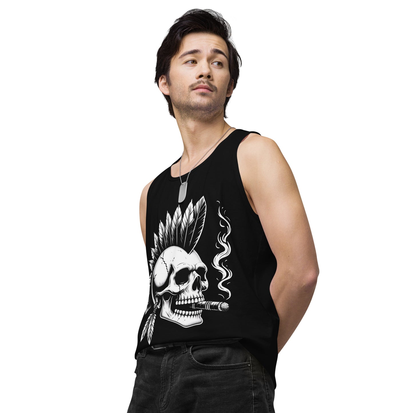 CK co "Smoking Skull" Men’s premium tank top