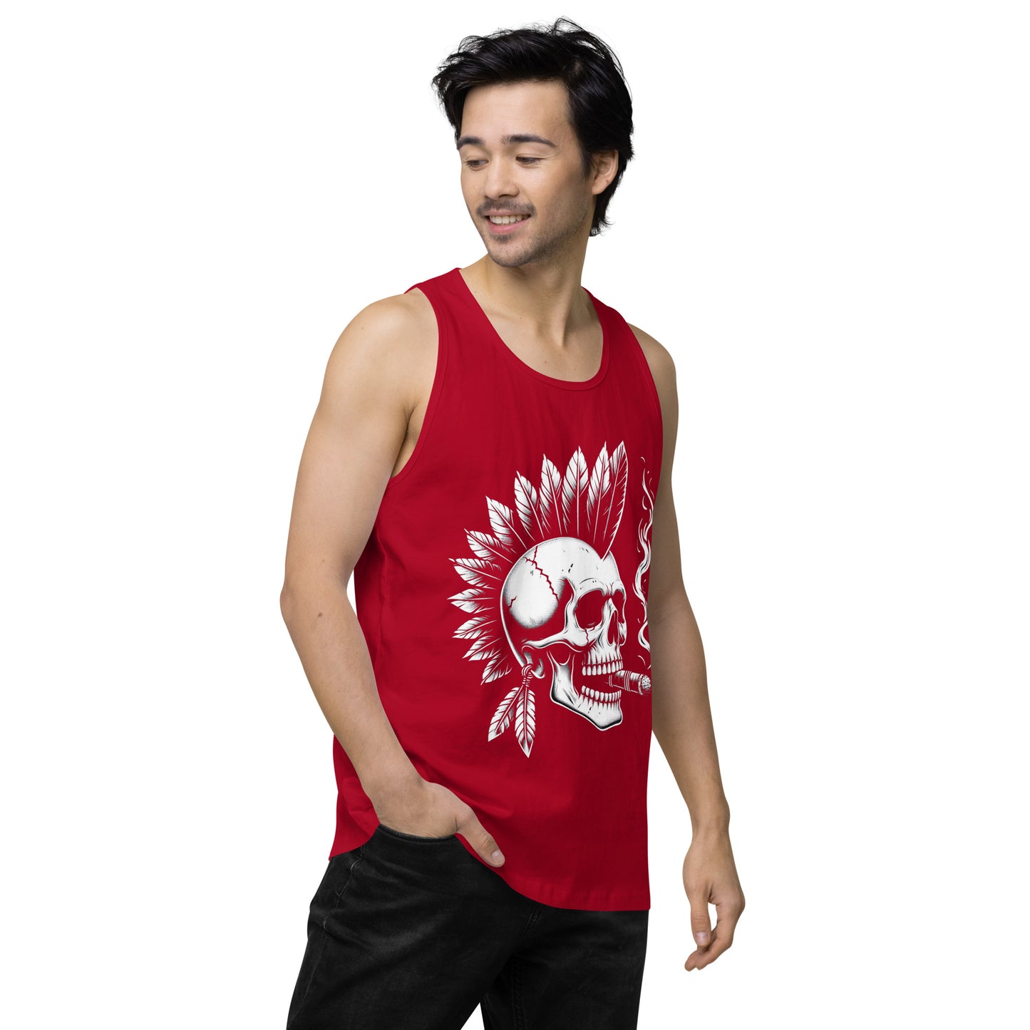 CK co "Smoking Skull" Men’s premium tank top