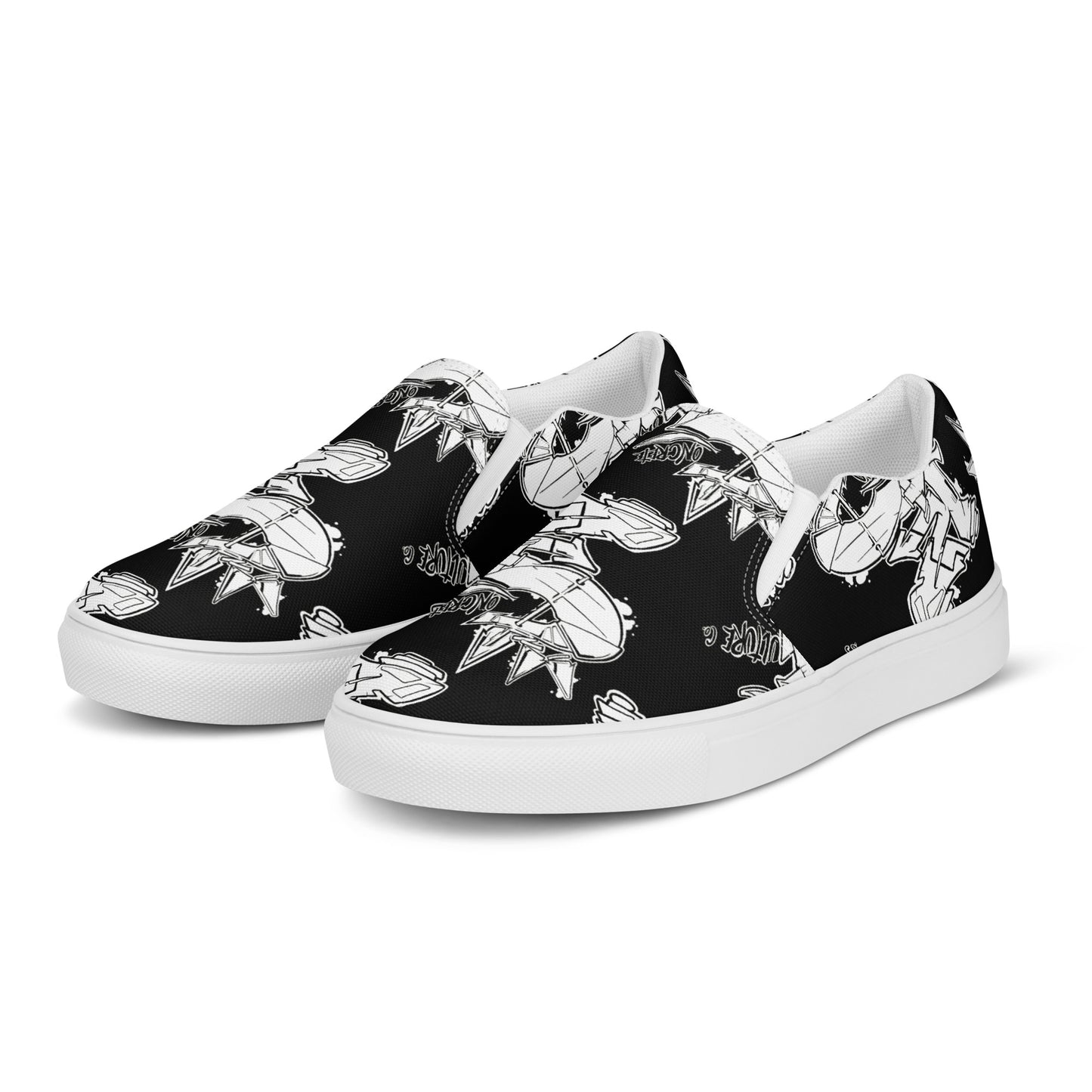 Men’s "Graffiti CK CO slip-on canvas shoes