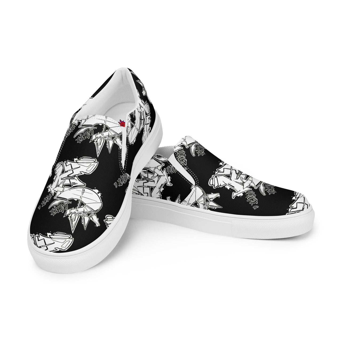 Men’s "Graffiti CK CO slip-on canvas shoes
