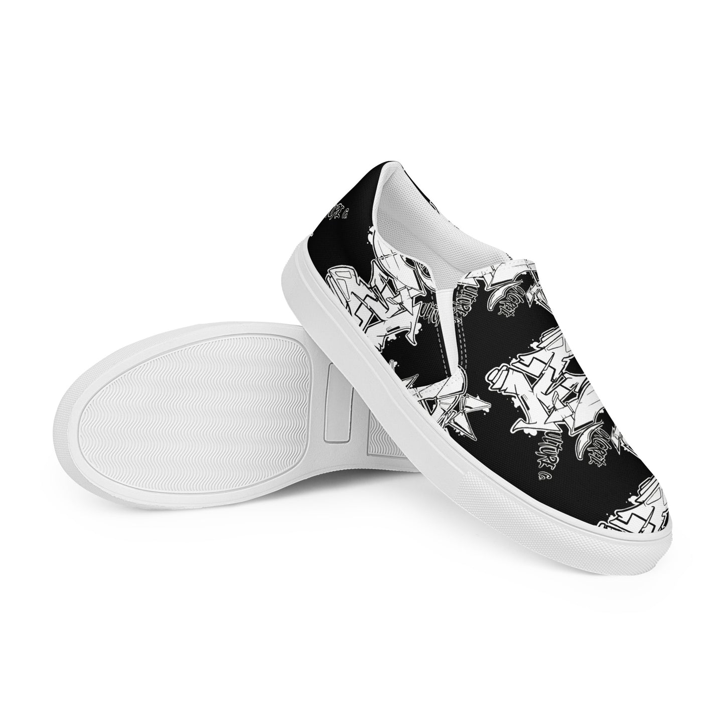 Men’s "Graffiti CK CO slip-on canvas shoes
