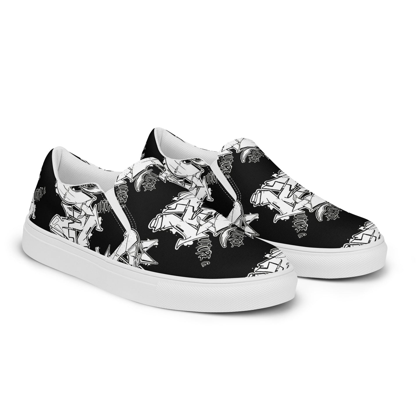 Men’s "Graffiti CK CO slip-on canvas shoes