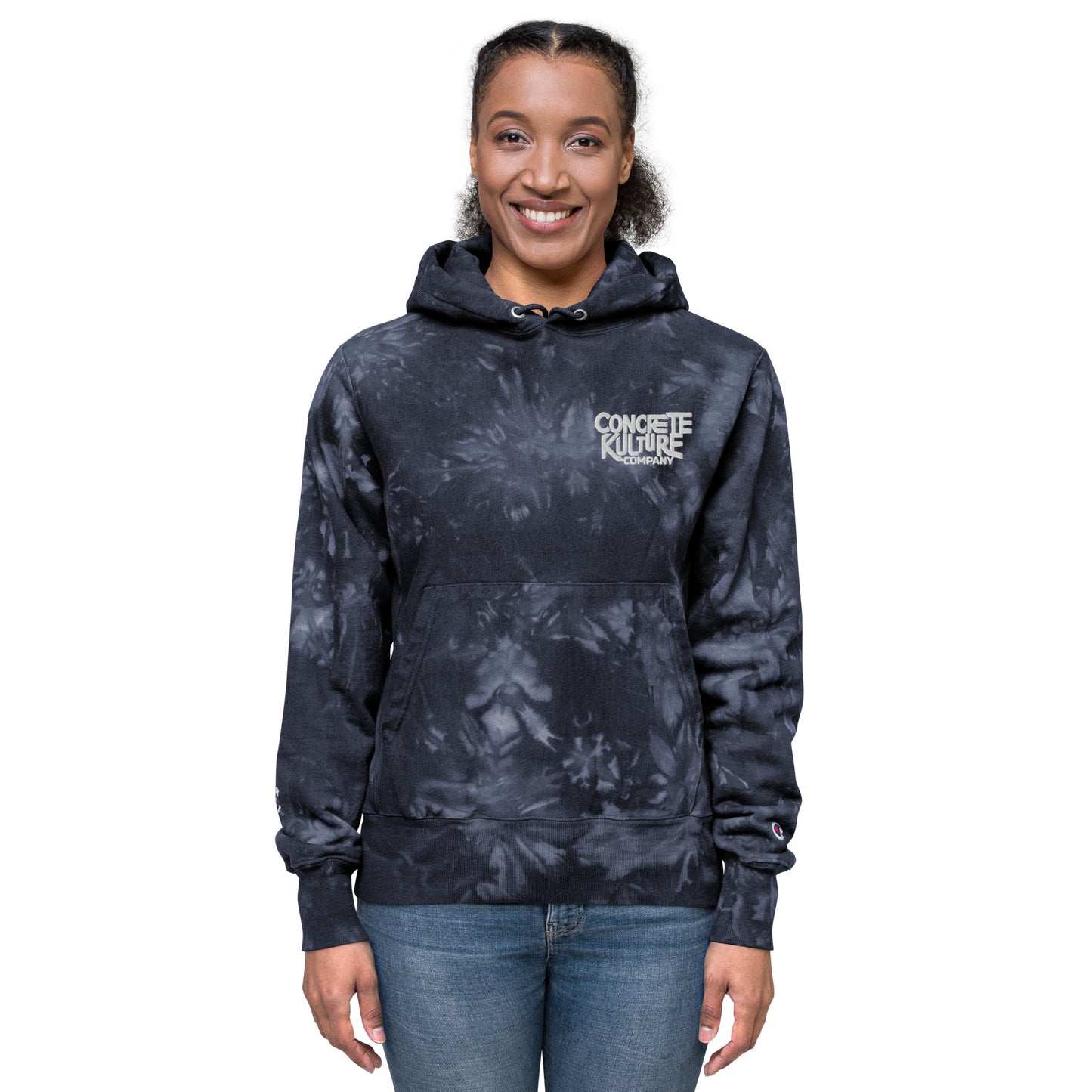 Concrete Kulture Company Unisex Champion tie-dye hoodie