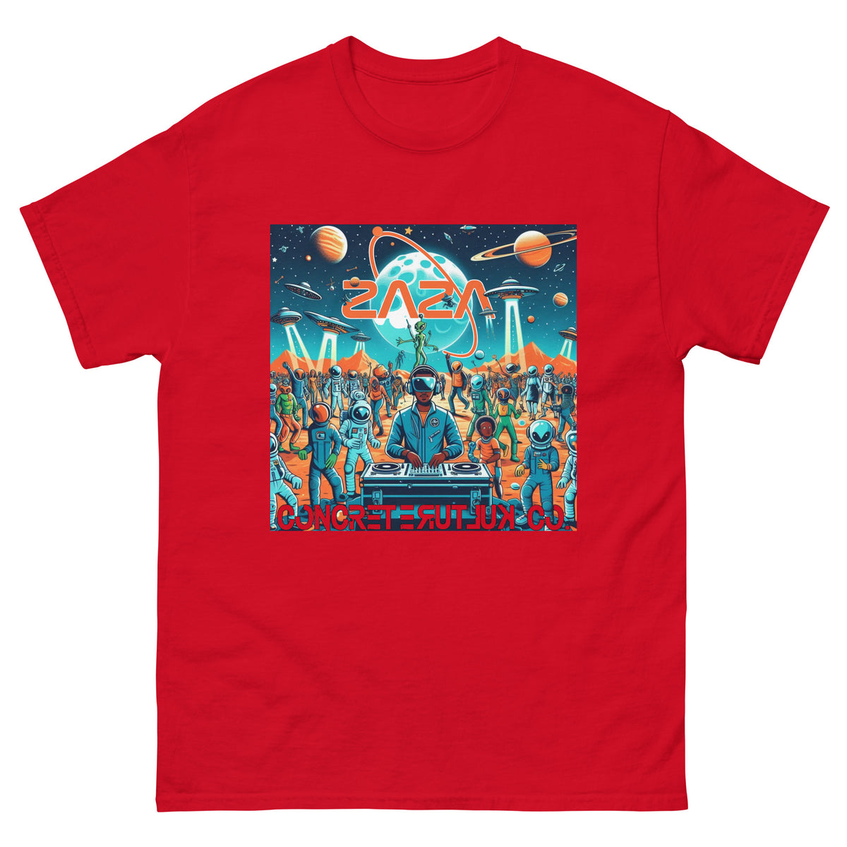 Concrete Kulture Company/Zaza "Party on Mars" Unisex tee