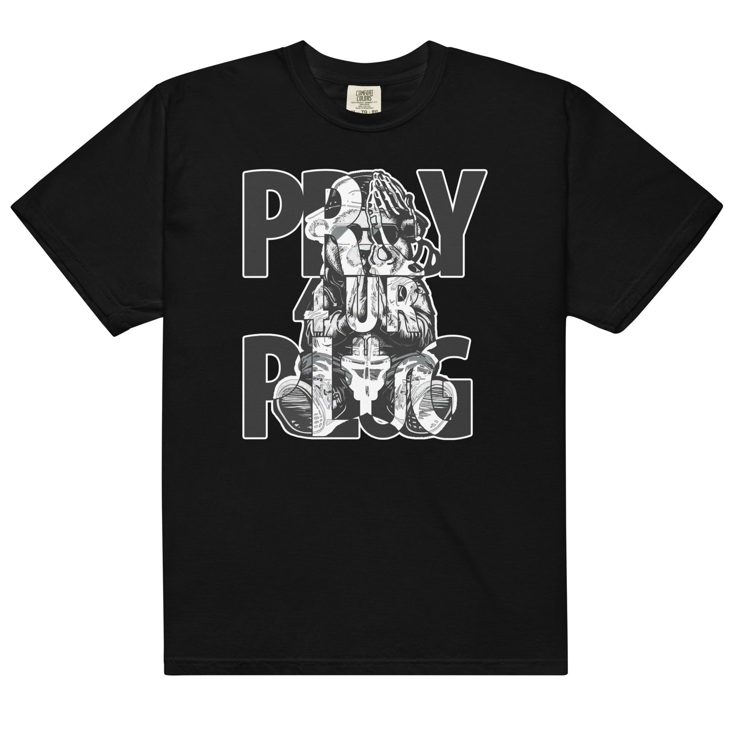 Concrete Kulture Co " Pray 4 Ur Plug" garment-dyed heavyweight t-shirt