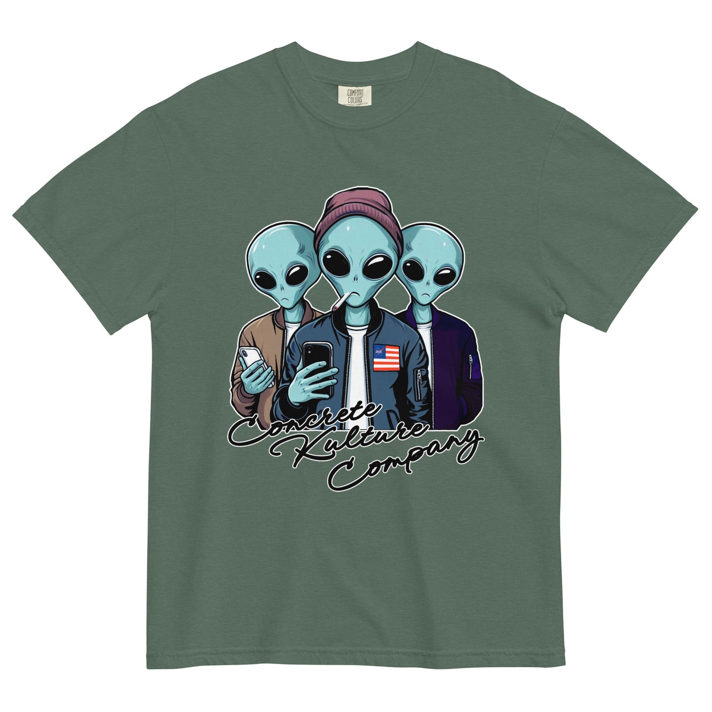 CKco "Alien Wave" Unisex garment-dyed heavyweight t-shirt