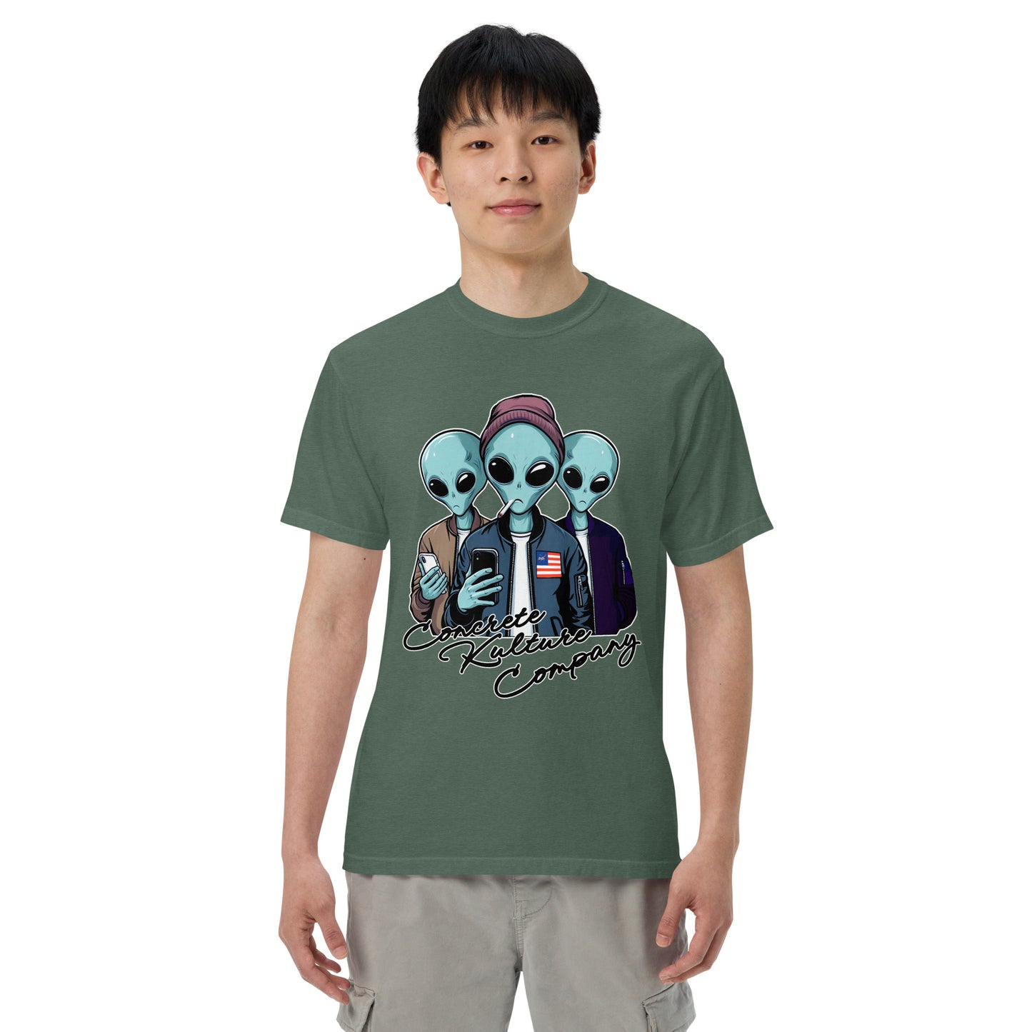 CKco "Alien Wave" Unisex garment-dyed heavyweight t-shirt
