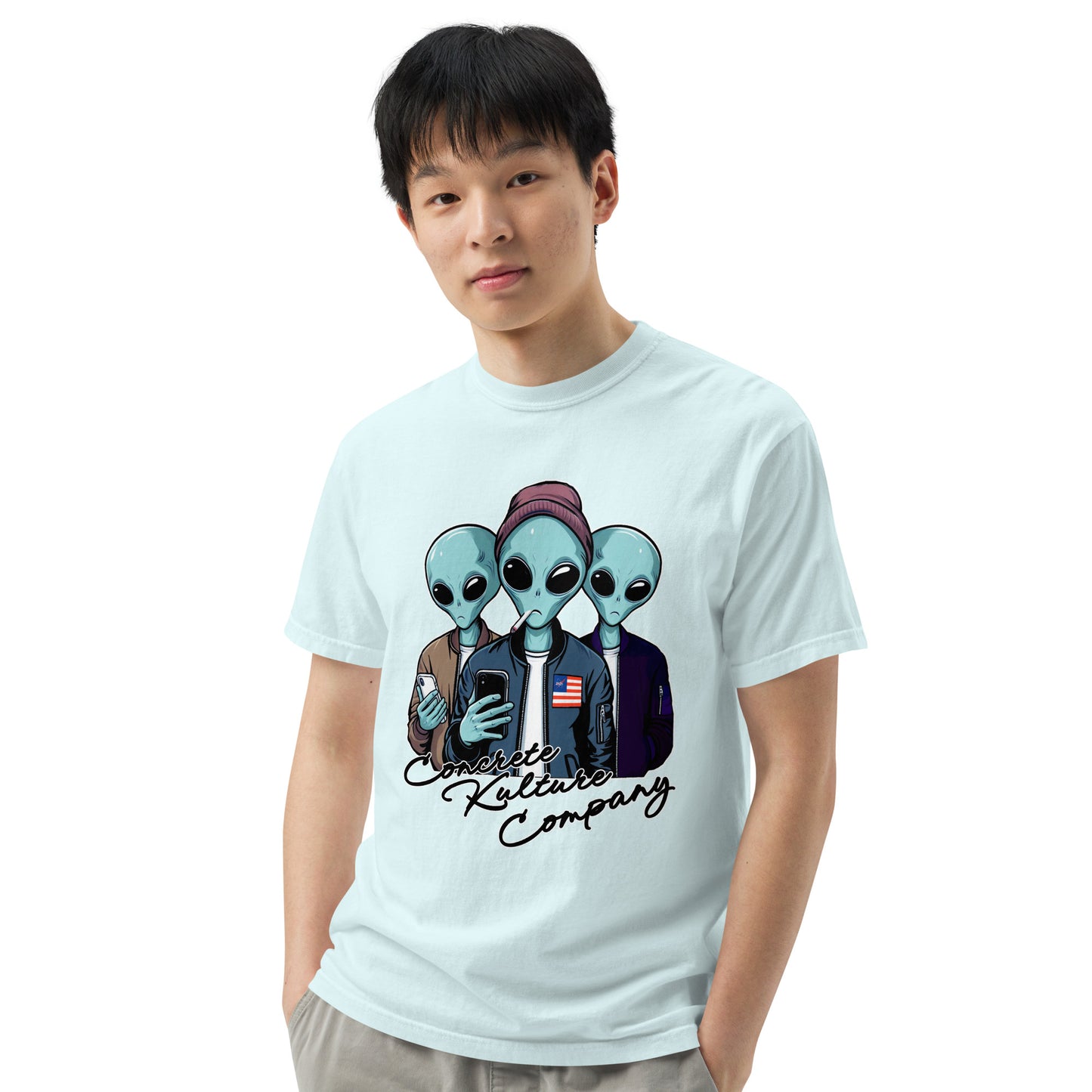 CKco "Alien Wave" Unisex garment-dyed heavyweight t-shirt