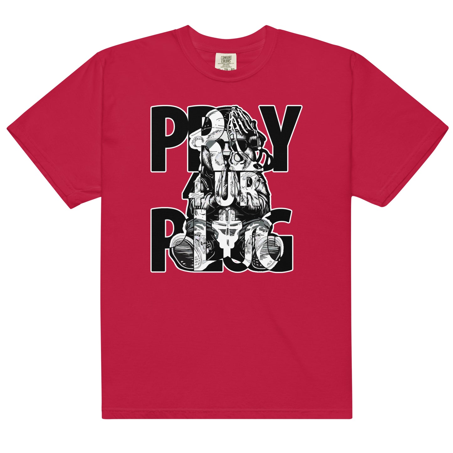Concrete Kulture Co " Pray 4 Ur Plug" garment-dyed heavyweight t-shirt