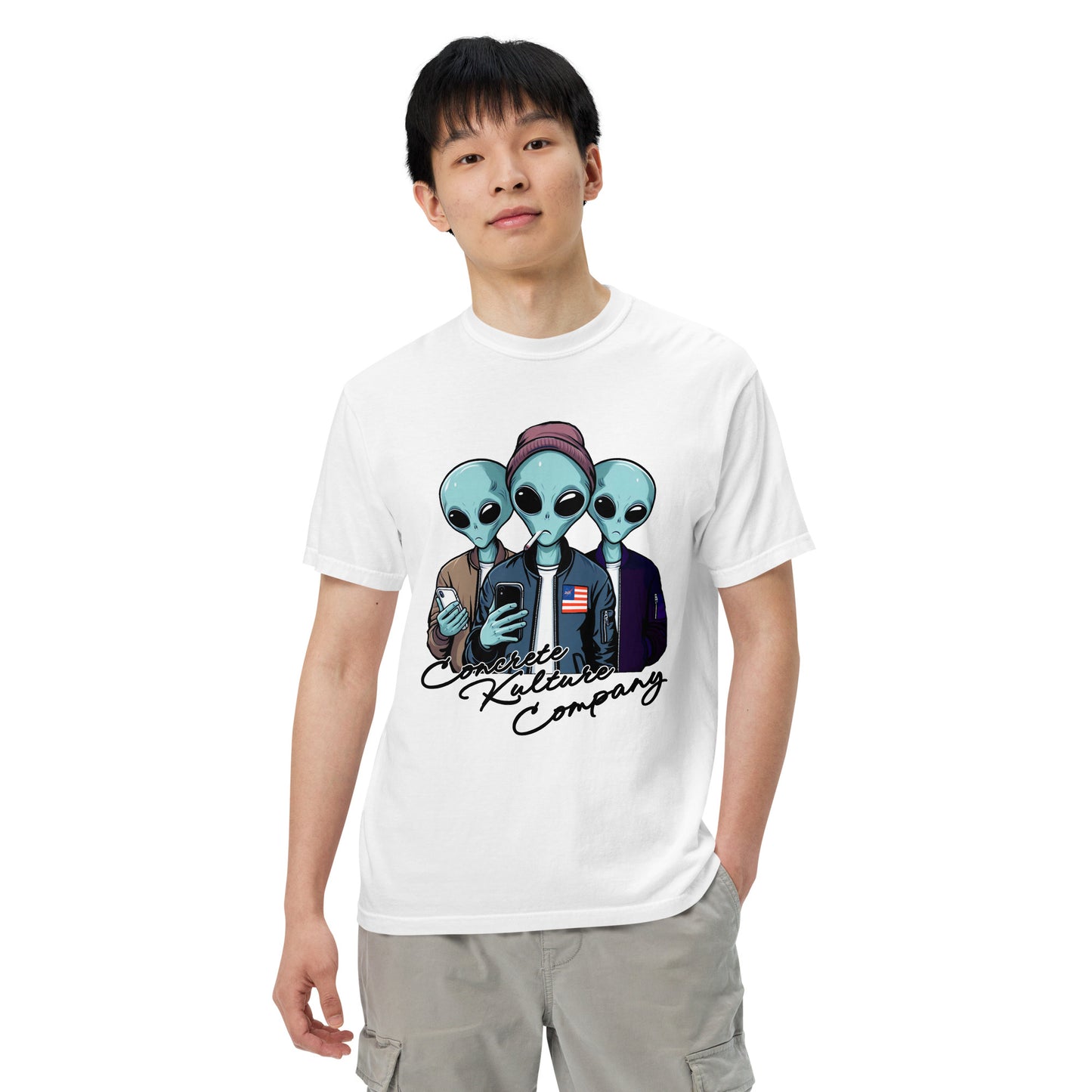 CKco "Alien Wave" Unisex garment-dyed heavyweight t-shirt