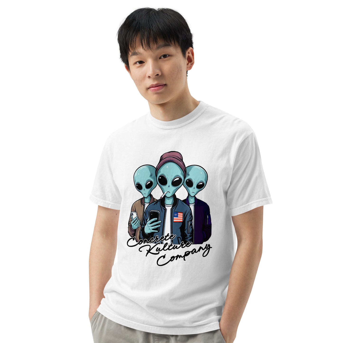 CKco "Alien Wave" Unisex garment-dyed heavyweight t-shirt