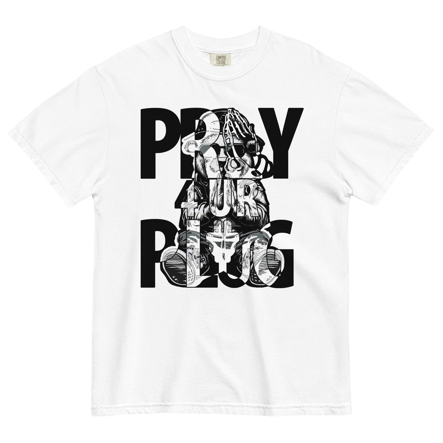 Concrete Kulture Co " Pray 4 Ur Plug" garment-dyed heavyweight t-shirt