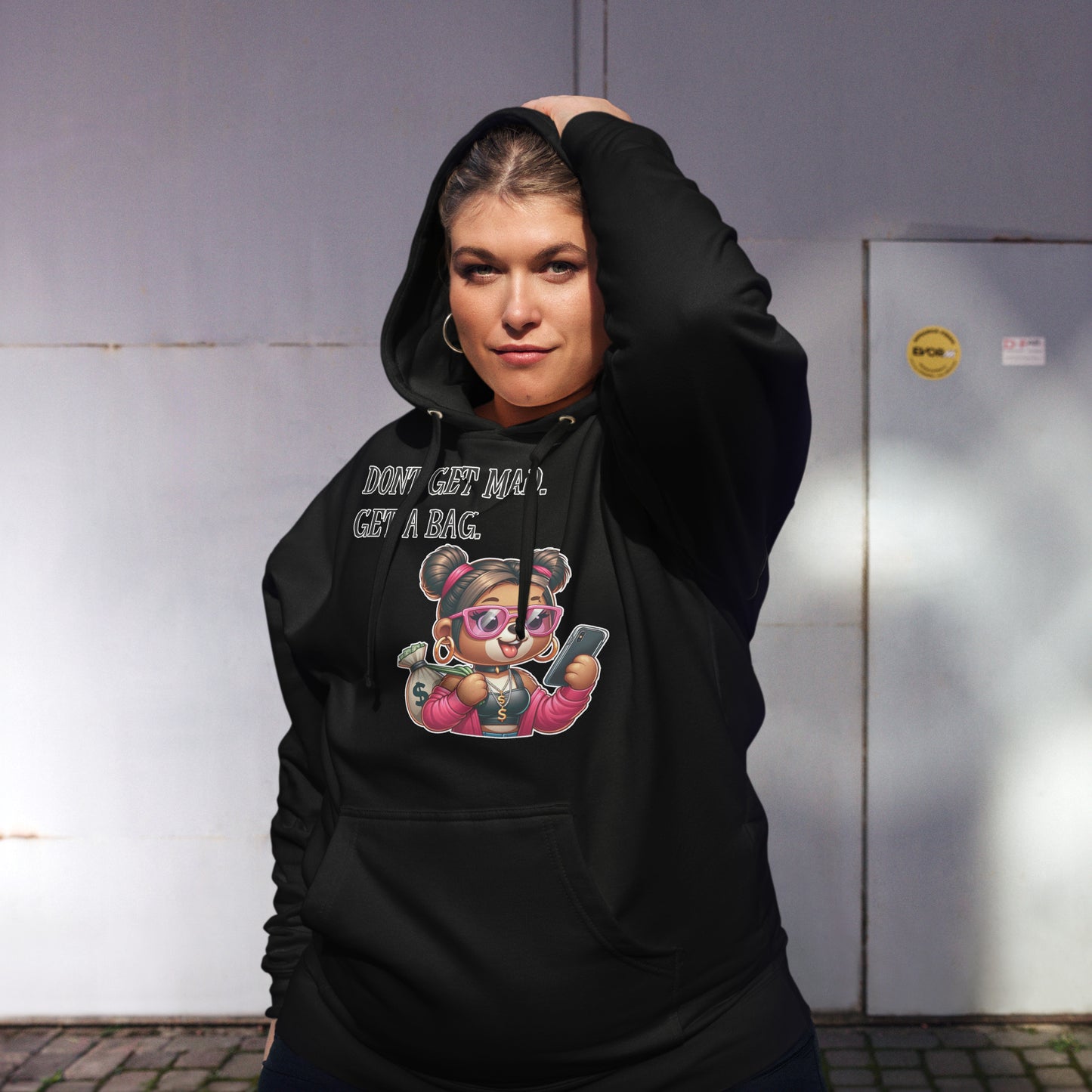 Concrete Kulture Company "Dont get mad- get a bag" Women's midweight hoodie