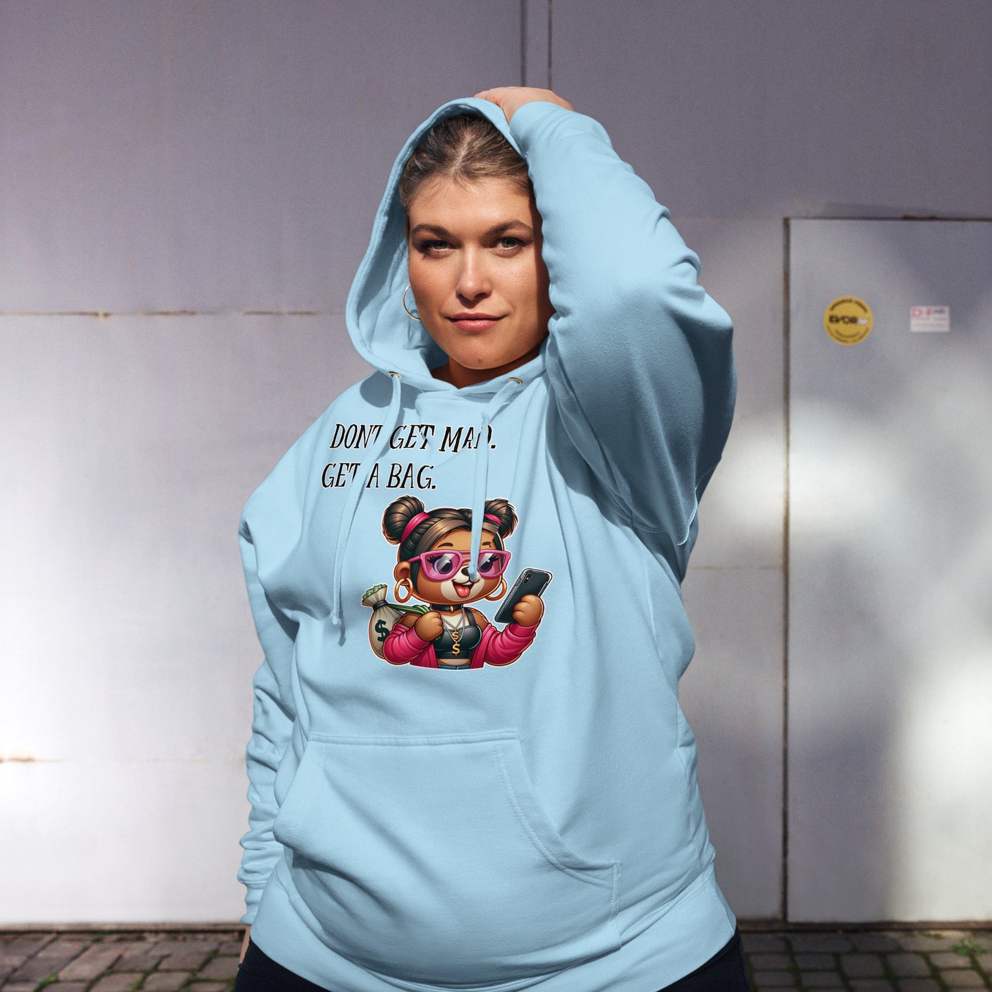 Concrete Kulture Company "Dont get mad- get a bag" Women's midweight hoodie
