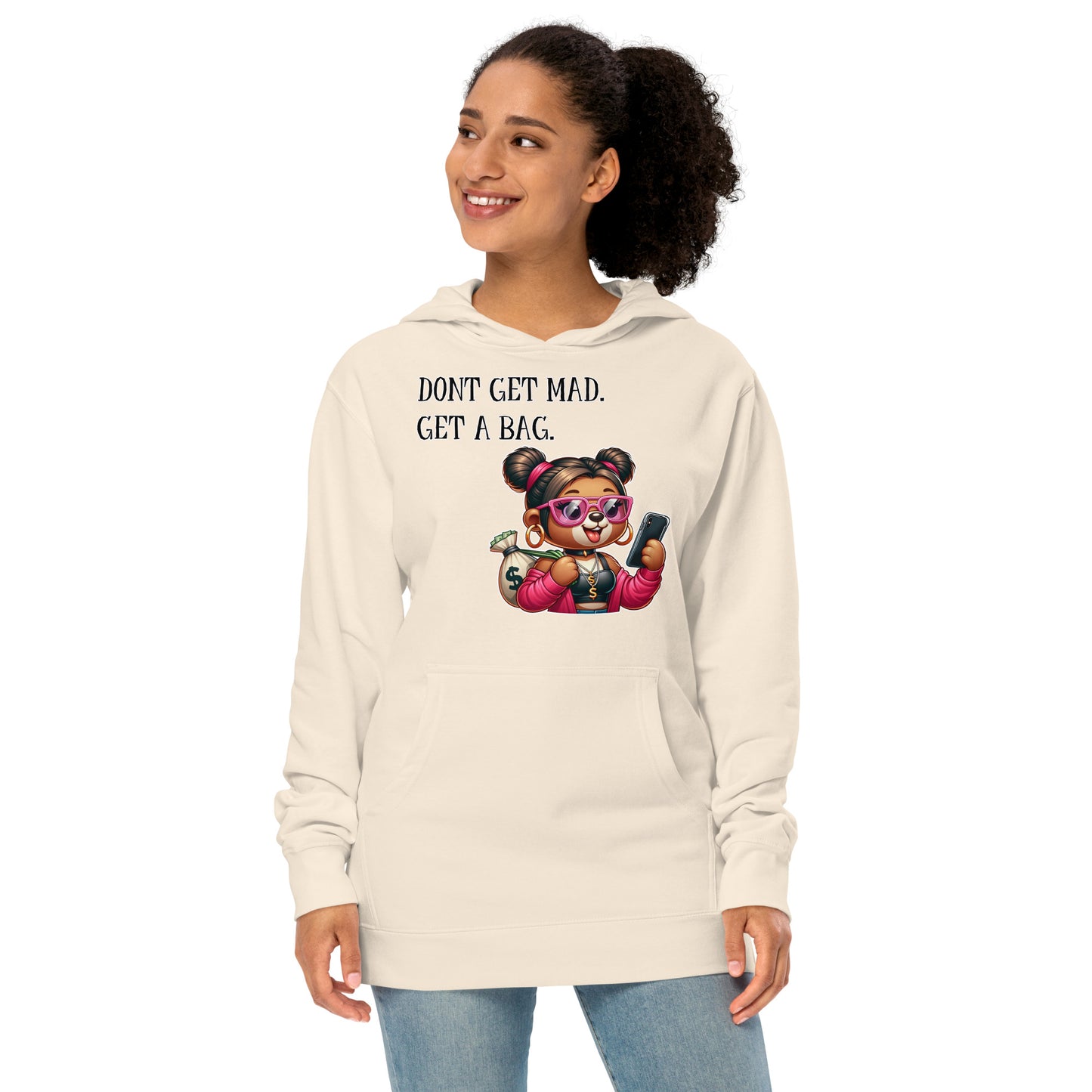 Concrete Kulture Company "Dont get mad- get a bag" Women's midweight hoodie