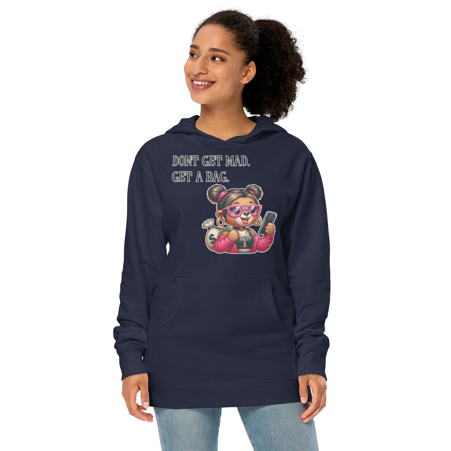Concrete Kulture Company "Dont get mad- get a bag" Women's midweight hoodie