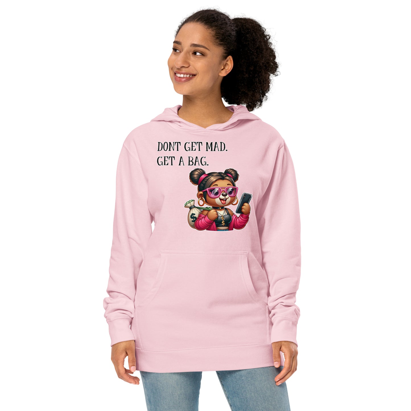 Concrete Kulture Company "Dont get mad- get a bag" Women's midweight hoodie