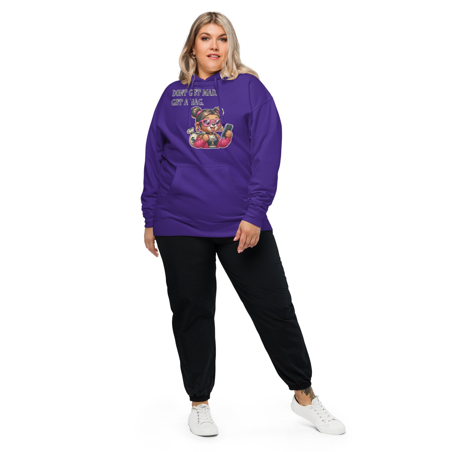 Concrete Kulture Company "Dont get mad- get a bag" Women's midweight hoodie