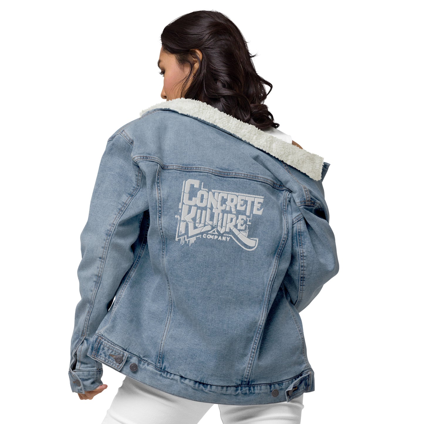Concrete Kulture Company Unisex denim sherpa jacket