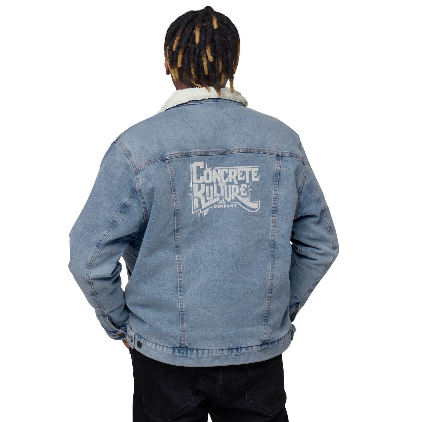Concrete Kulture Company Unisex denim sherpa jacket