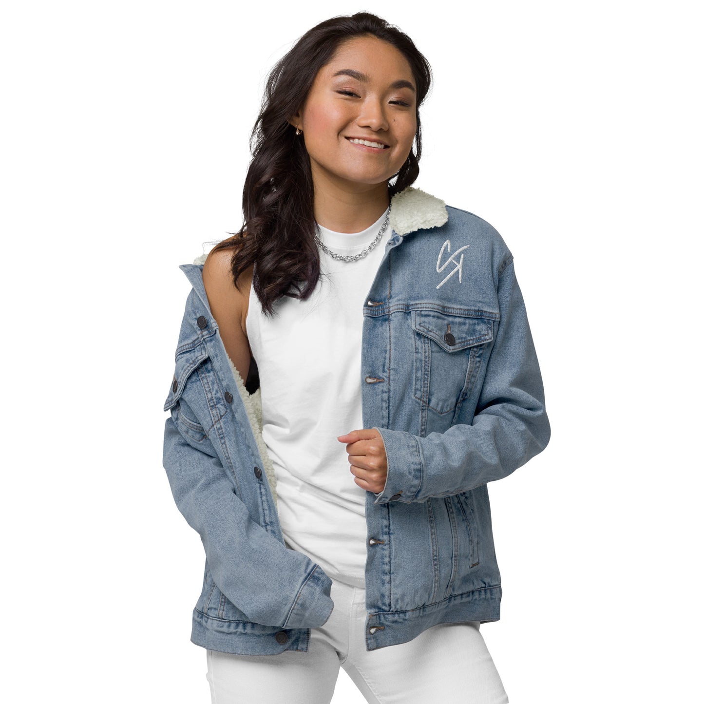 Concrete Kulture Company Unisex denim sherpa jacket