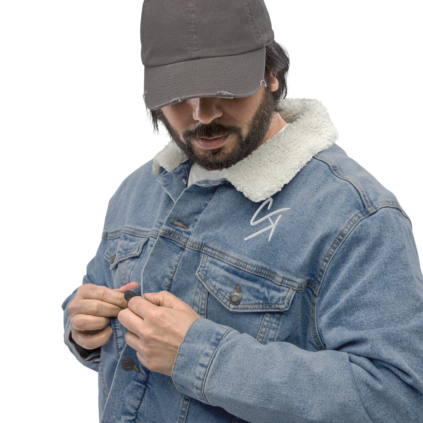 Concrete Kulture Company Unisex denim sherpa jacket