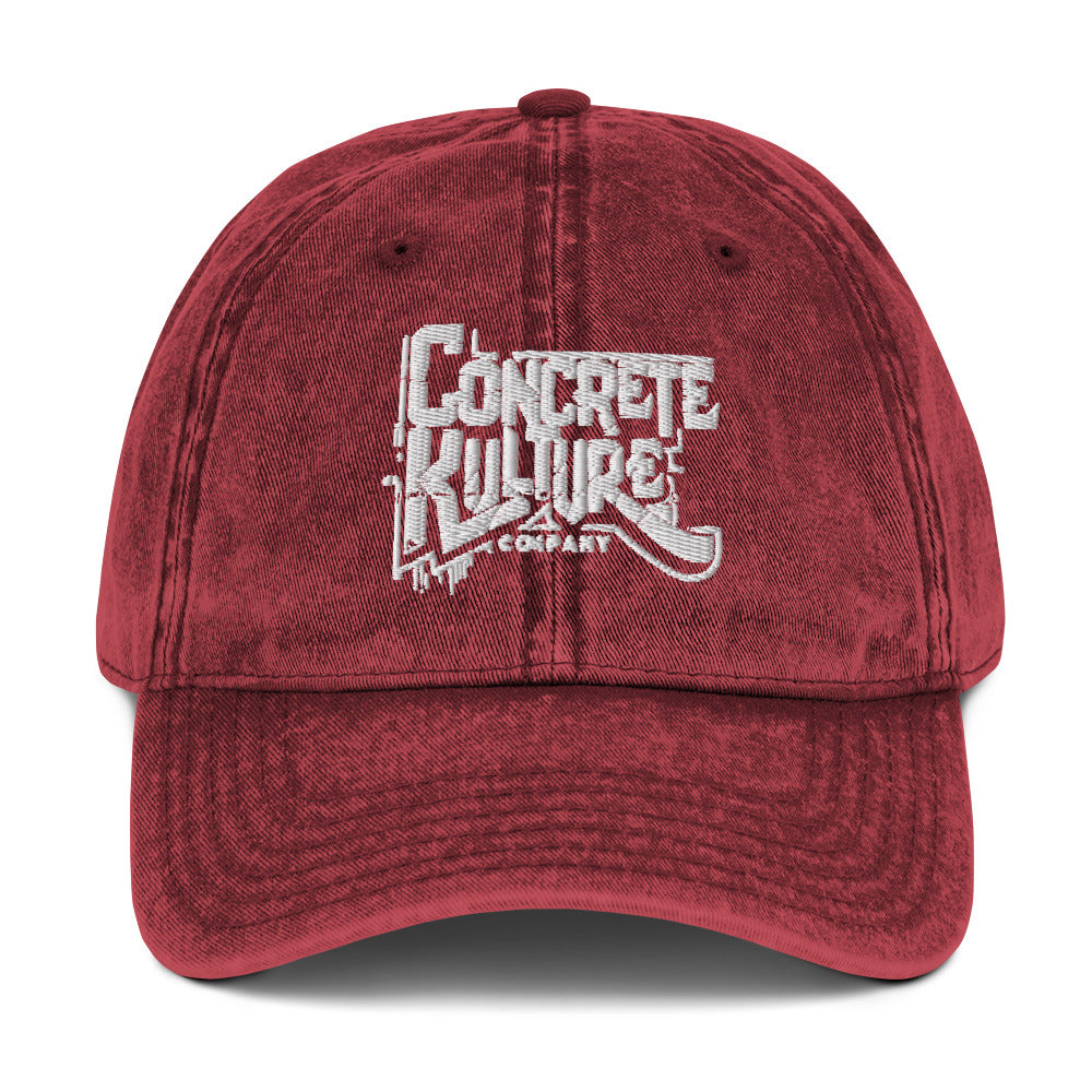 "Concrete Kulture Co." Vintage Cotton Twill Cap