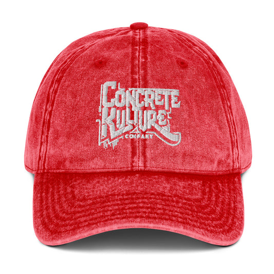 "Concrete Kulture Co." Vintage Cotton Twill Cap