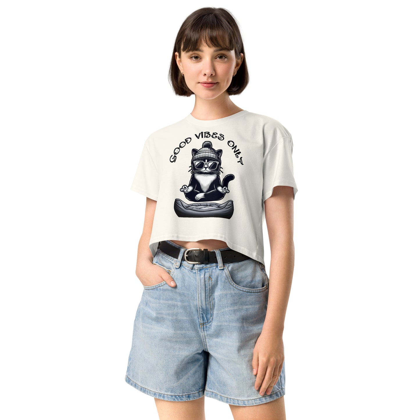Women’s "Good Vibes Only" crop top