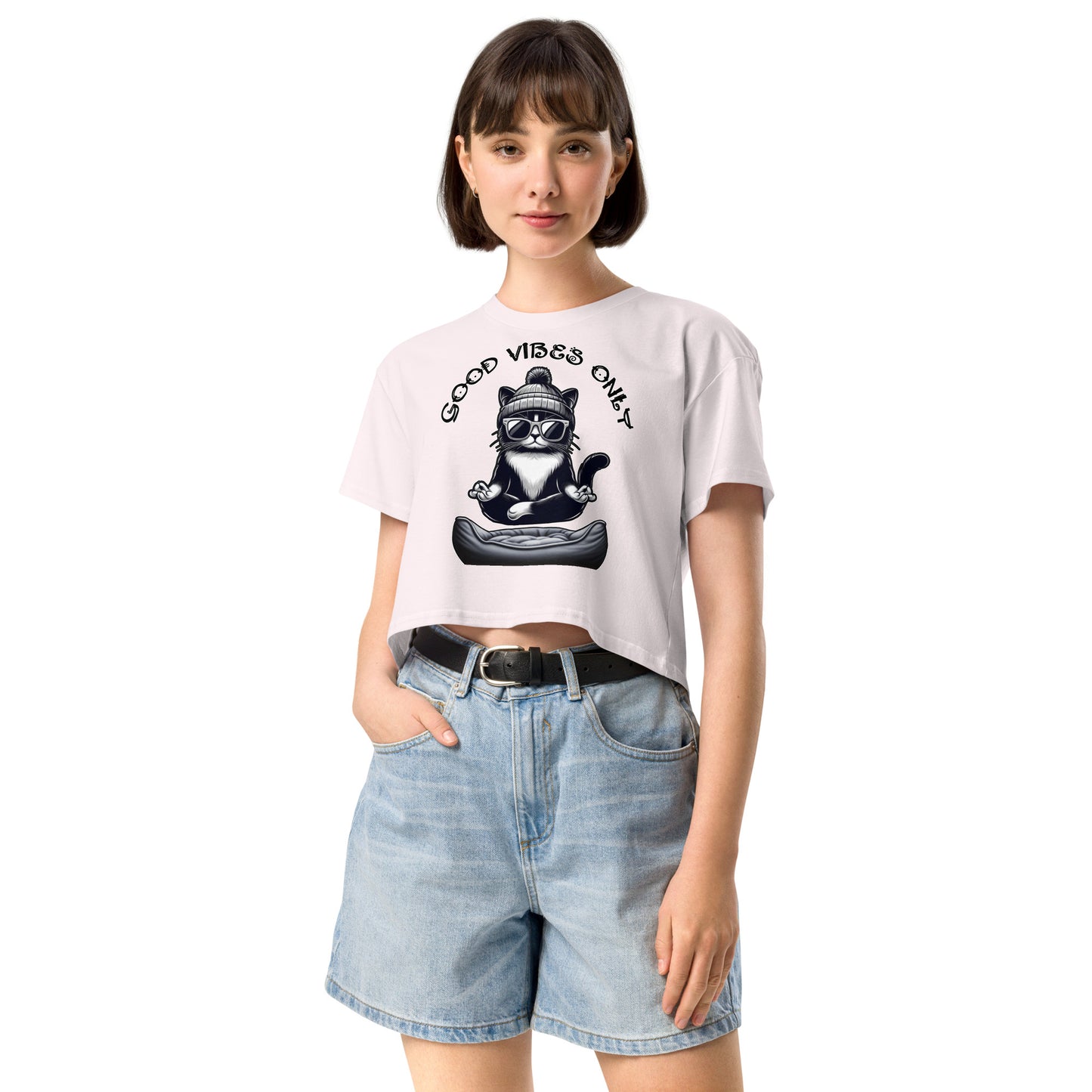 Women’s "Good Vibes Only" crop top