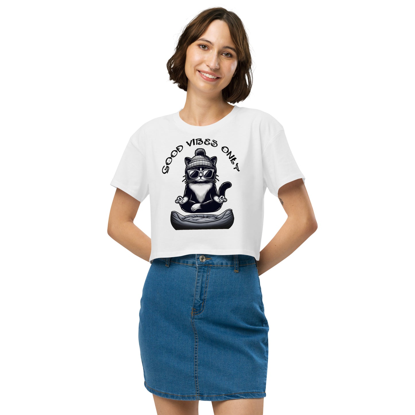 Women’s "Good Vibes Only" crop top