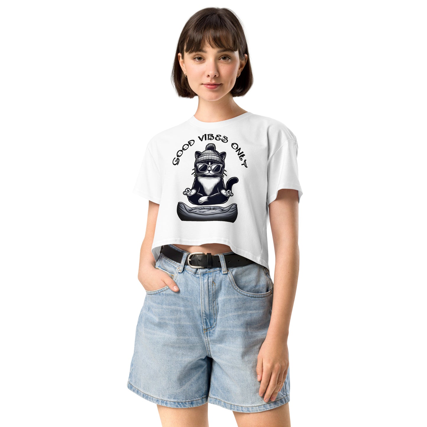Women’s "Good Vibes Only" crop top