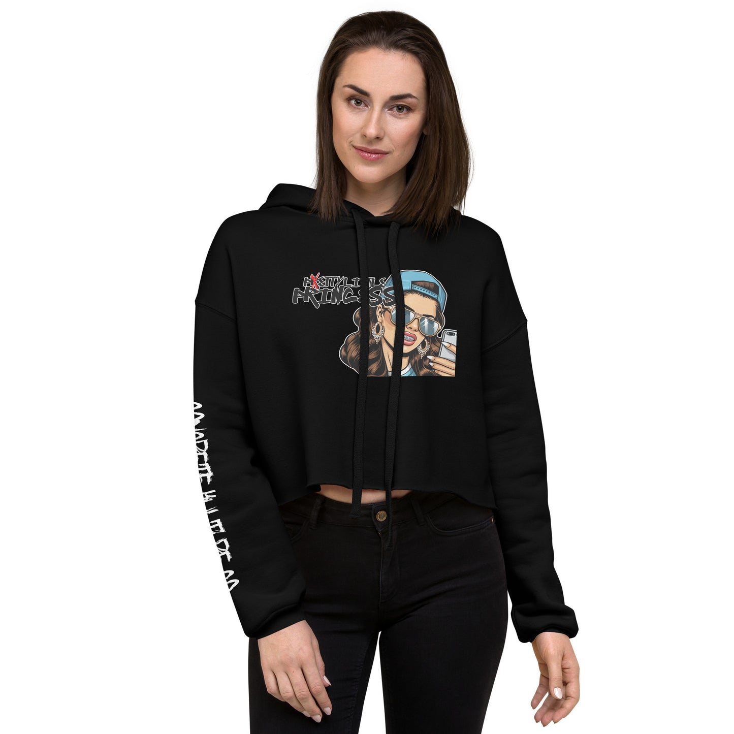 CK co- "Petty Little Princess" Crop Hoodie