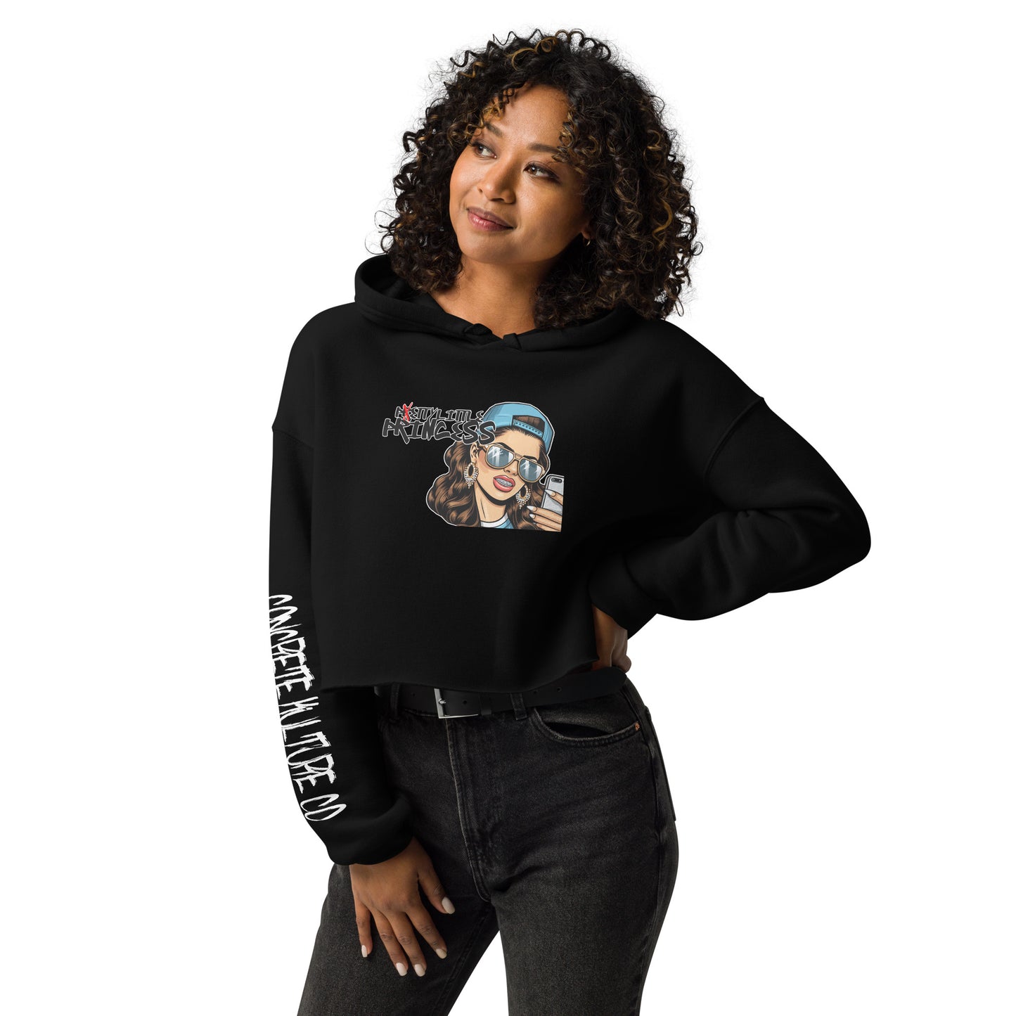CK co- "Petty Little Princess" Crop Hoodie