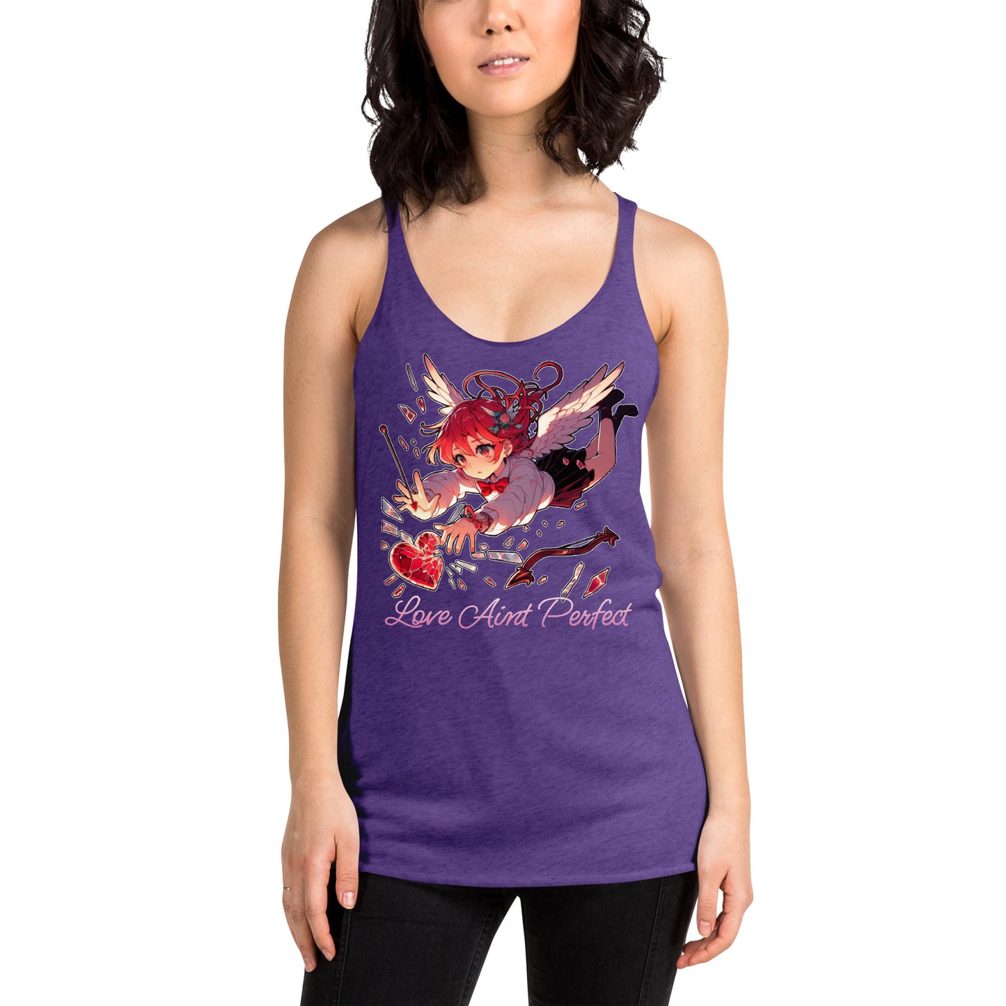 Women's "Love Aint Perfect"  Racerback Tank