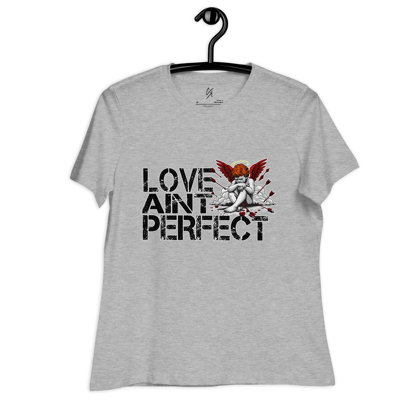 CKco Women's Relaxed "Love Aint Perfect" T-Shirt