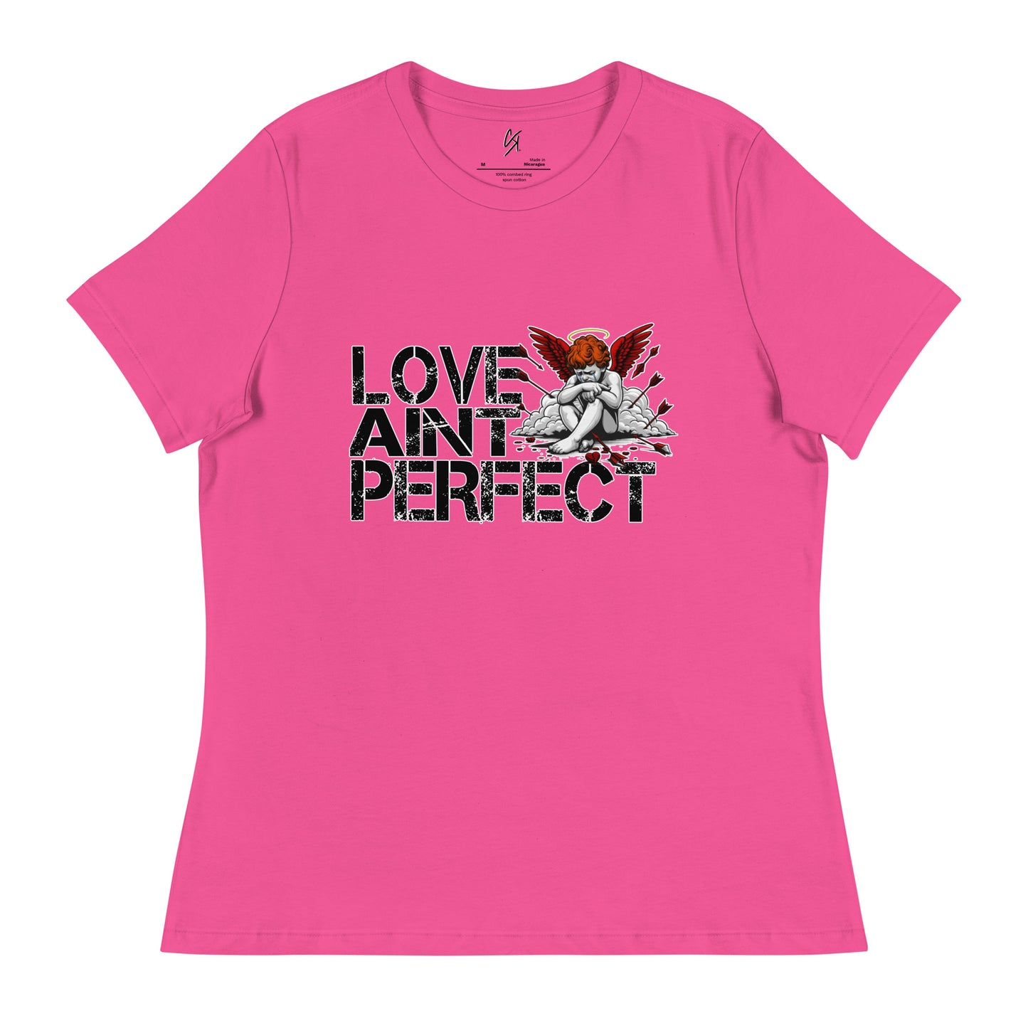CKco Women's Relaxed "Love Aint Perfect" T-Shirt