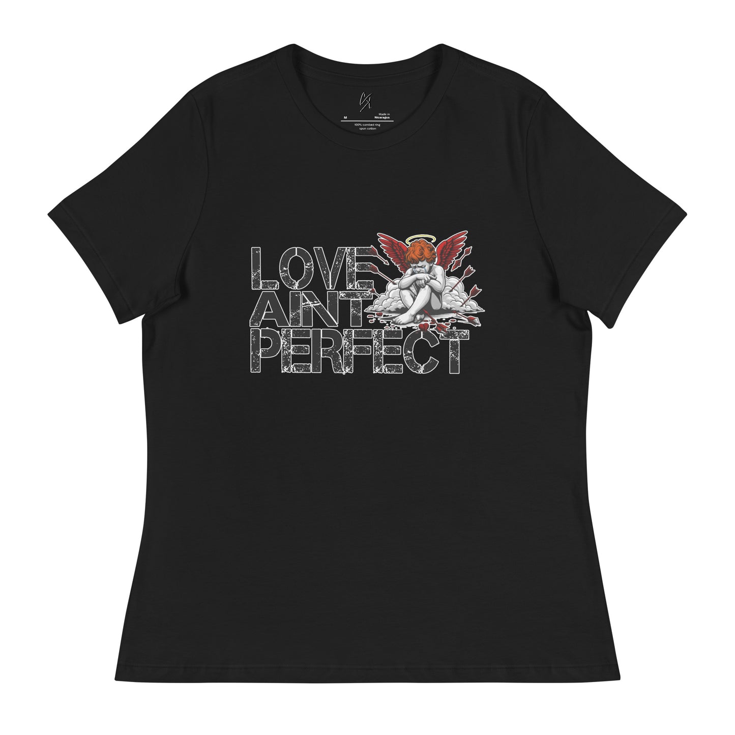 CKco Women's Relaxed "Love Aint Perfect" T-Shirt