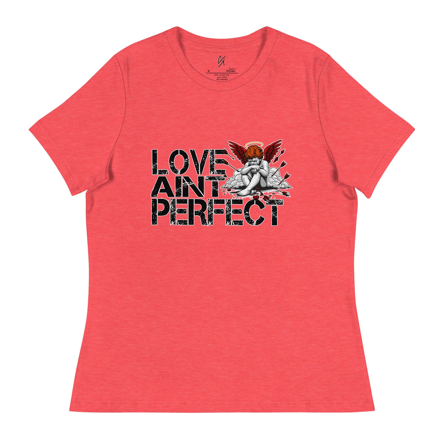 CKco Women's Relaxed "Love Aint Perfect" T-Shirt